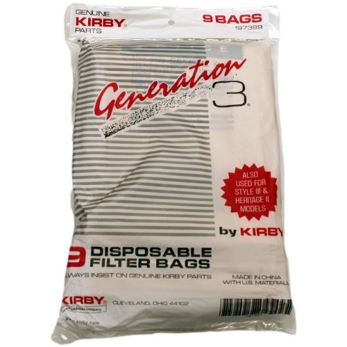 Kirby 197389 Disposable Bag/Gen 3, 9pk, 1