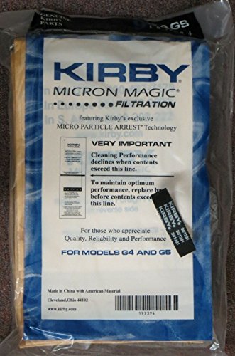 Kirby 9 Sentria Micron Magic G3-6 G4 G5 Vacuum Bags 197394 + 1 Belt 301291