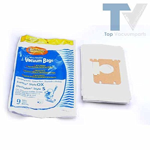 EnviroCare Replacement Micro Filtration Vacuum Cleaner Dust Bags made to fit Electrolux Style S & OX Harmony Canister - 9 pack