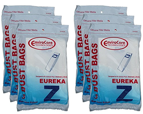 18 Eureka Sanitaire Ultra/Electrolux Z Vacuum Bags, Ultra, Uprght Vacuum Cleaners, 52339, 52339A, E52339, 52339-12, 45055, 302927, 7000, 7400, 7500, 7575D