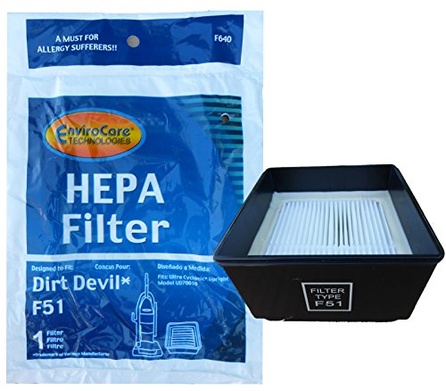 Dirt Devil Style F51 Ultra-Cyclonic Bagless Upright Vacuum Cleaner UD70010 HEPA Filter Cartridge Assembly, Part...