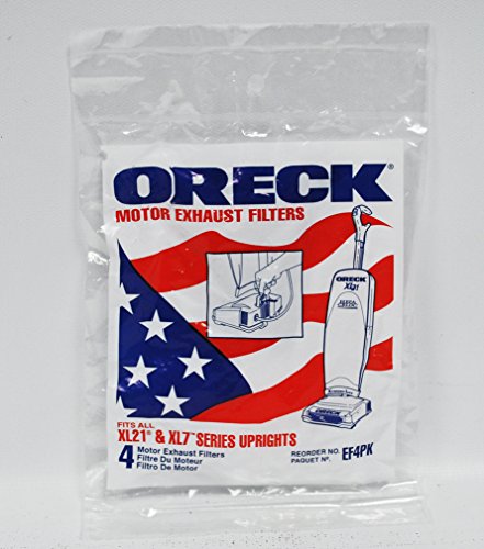 Oreck Xl-21 Series Upright Vacuum Motor Filters 4 Pk Genuine Part # Ef4pk