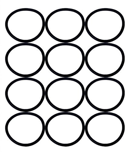 Eureka SAN-GENBELT (12 Pack) Vacuum Cleaner Rubber Brush Roll Belt, Black # E-30563-12pk