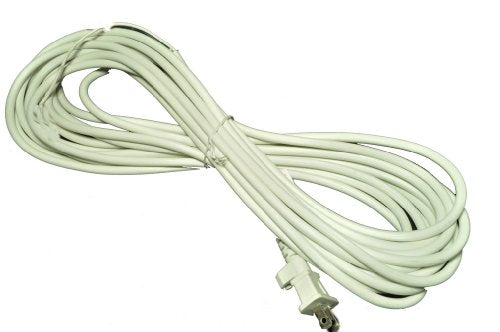 Oreck Genuine Upright Vacuum Cleaner Power Cord, 30 ft, 18/2 wire, 2 prong, SJT, color white