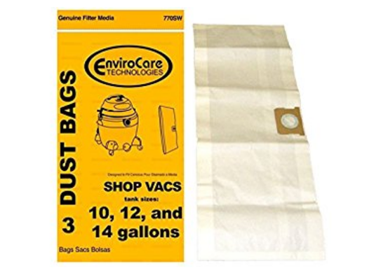 Shop Vacuum Vac Cleaner Dust Bags 10, 12, 14 Gallon Type 9066200, 770SW, 9066200