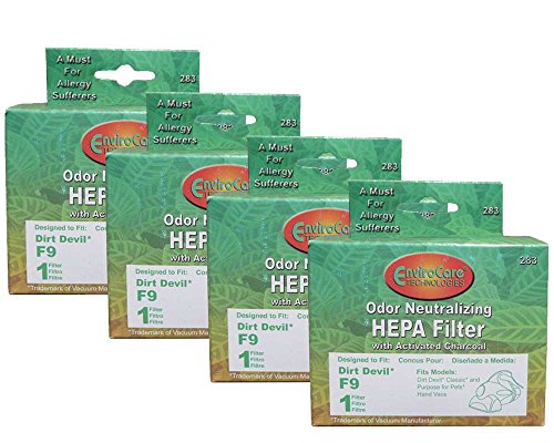 EnviroCare 4 Dirt Devil F-9 HEPA Filters 3DJ0360000 Purpose for Pets and Classic Hand Vac Vacuum Cleaner 3-DJ0360-000 Replaces Former Part # 2DJ0360000 or 2-DJ0360-000