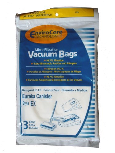 18 Eureka EX Allergy canister Vacuum Bags Excalibur, Home Cleaning System, Oxygen Vacuum Cleaners, 60284, 60284A-12 , 60284B-6, 6798, 6978 , 6982 , 6983 , 6984 , 6993 by EnviroCare