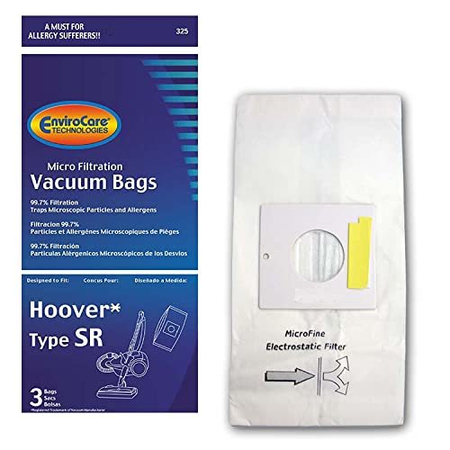 EnviroCare Replacement Micro Filtration Vacuum Bags Designed to Fit Hoover Type SR Canisters 3 pack