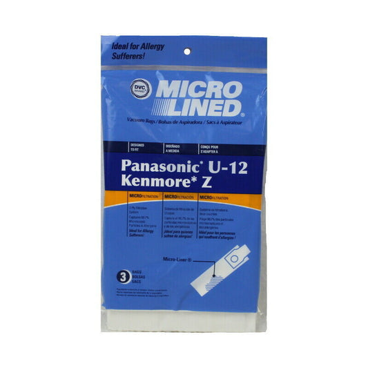 Panasonic Kenmore Style U-12 Z Micro Allergen Vacuum Cleaner Bags by DVC
