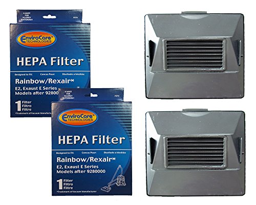(2) Rexair Rainbow 10520 HEPA Filter E E2 Models after/9280000, E Series, E2A Series Vacuum Cleaners, R10520, E2 packed -R12179 or R12647
