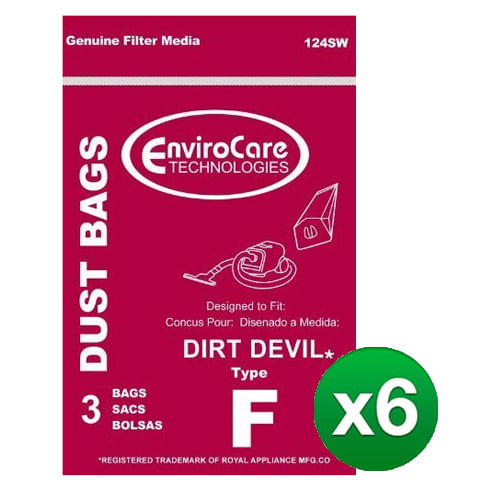 Replacement Vacuum Bag For Envirocare 3200147001  124SW 6-Pack