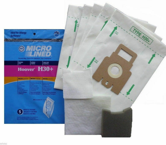 Hoover H30 40101001 Micro Allergen Vacuum Cleaner Bags by DVC Made in USA