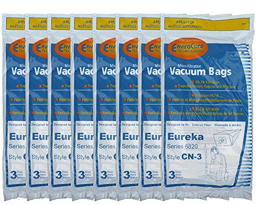 24 Eureka CN-3 General Electric Canister Vacuum Bags 6820