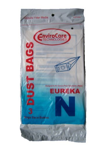 6 Envirocare Replacement Designed To Fit Eureka Mighty Mite Allergy Vacuum Style N Bags, Canister Vacuum Cleaners
