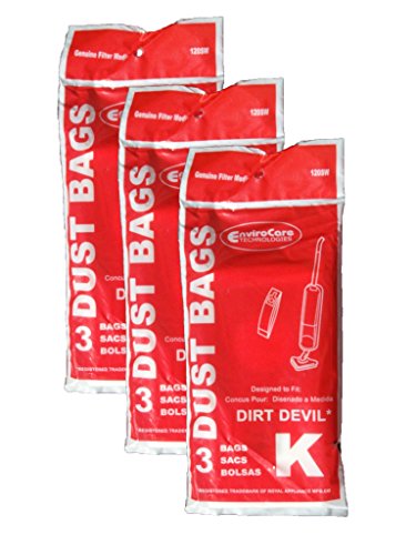 EnviroCare 9 Royal Dirt Devil Type K Stick Vac Vacuum Cleaner Bags