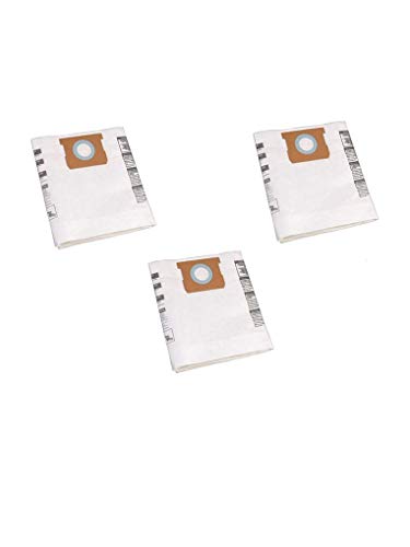 Shop Vac 5-8 Gallon Bags 3pk | Shop-Vac # 9066100 Type E | for use with Shop-Vac 5-8 Gallon Tanks with Side Inlet by DVC Products