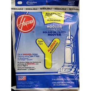 Hoover 4010100Y Microfiltration Bag for 1703/1705 Canister (Pack of 3)