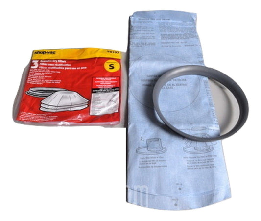 (Ship from USA) 9010700 Genuine Shop Vac Reusable Disc Filters W/Mounting Ring 901-07-00