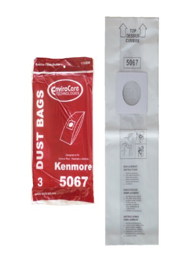 3 Kenmore 5067 Type X Upright Vacuum Cleaner Bag Model #11632265 11632275 11634510, Sears 50678, 11634610 34612 34695