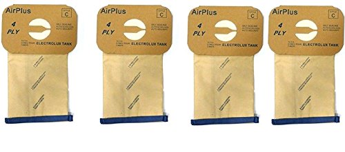 Electrolux Tank Canister Vacuum Cleaner 4 Ply Type C Bags 4 Pk Part # 805-4FP,8054FP