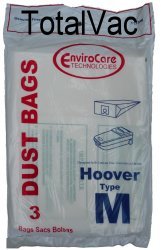 Replacement For Hoover Type M Vacuum Cleaner Bags - 3 Bags