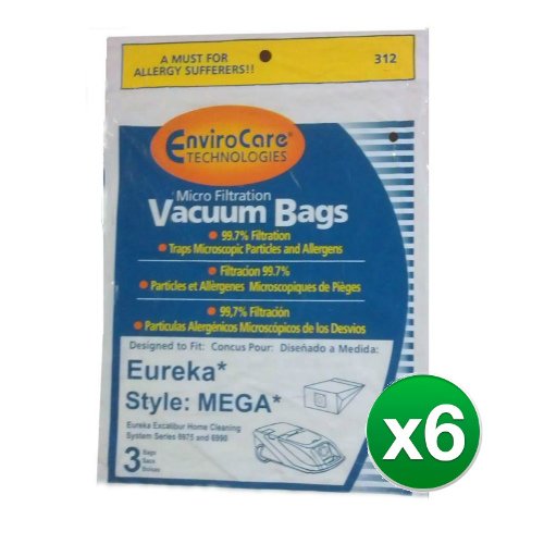 EnviroCare Replacement Vacuum Bag for 312 / Style Mega (6 Pack)