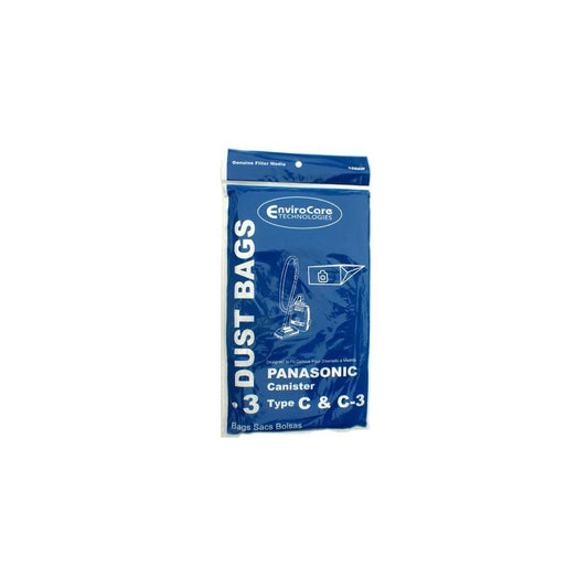 EnviroCare Replacement Vacuum Cleaner Dust Bags Designed to Fit Panasonic Type C & C-3 Canisters 3 pack
