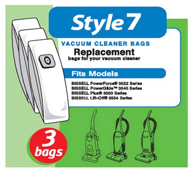 Bissell Lift-Off Vacuum Bag Style 7 Fits : Bissell Bagged 3 / Pack