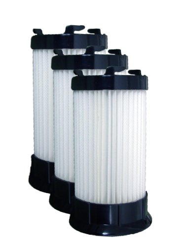 (3) Eureka Type Dcf4 Dcf18 Dcf1 Upright Vacuum Cleaner Hepa Pleated Washable Filter w/activated Charcoal, Whirlwind, Mighty Mite, Maxima, Boss Power Plus, Pet Pal, LightForce 300, LightSpeed 100, General Electric, GE, 63073 4700 5500