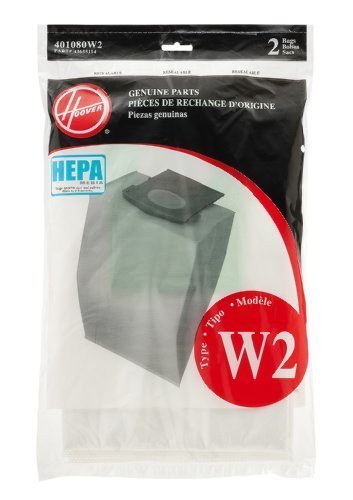 Hoover Type W2 HEPA Bag (2-Pack), 401080W2 by Hoover