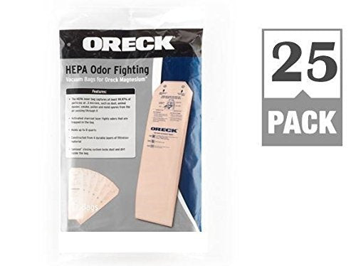 Oreck Genuine HEPA Vacuum Bags for Magnesium Vacuum - Pack of 25