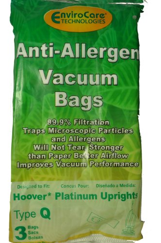 EnviroCare Hoover Type Q Vacuum Bags for Platinum Upright Vacuum