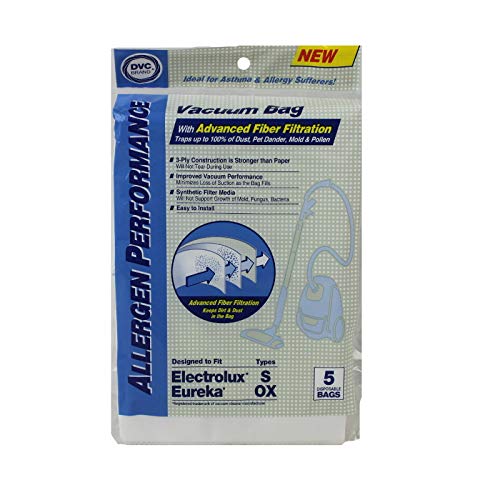 Type S/Eurka Type OX Paper Bags 5pk Replacement Part For Electrolux # compare to part 405811
