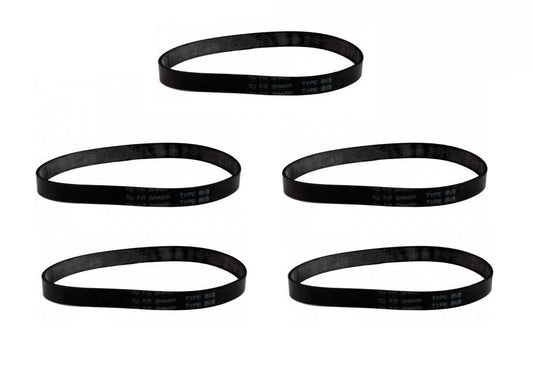Replacement For Replacement Vacuum Belts for Sharp Type BU-3, 5 Pack