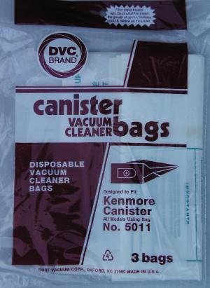 DVC Made to Fit Kenmore 5011 Vacuum Bags, 3 Pack