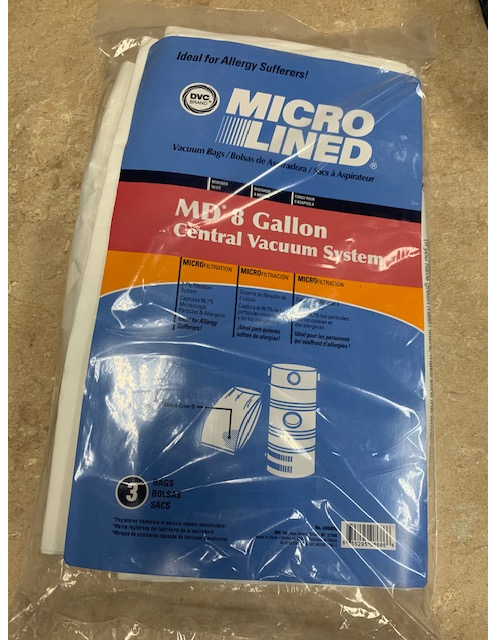 Modern Day 8 Gallon Micro Allergen Vacuum Cleaner Bags by DVC Made in USA