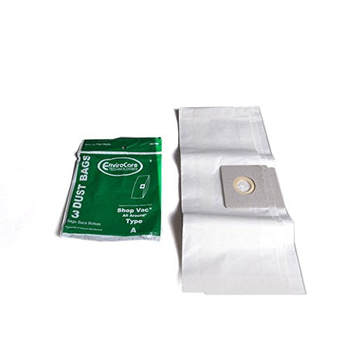 Shop Vac Type A, 1.5 Gallon Vacuum Cleaner Replacement Paper Bags 3PK # 360SW