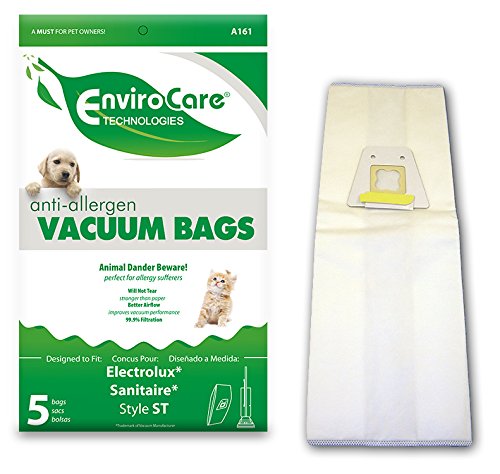 EnviroCare Ersatz-Staubsaugerbeutel fr Sanitaire Eureka Style ST Uprights, Wei, 5 Stck