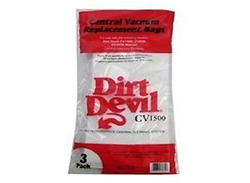 TopRatedvacuum Parts Dirt Devil Central Vacuum Cleaner 3PK. 3 Paper Bags Only OEM # 9597