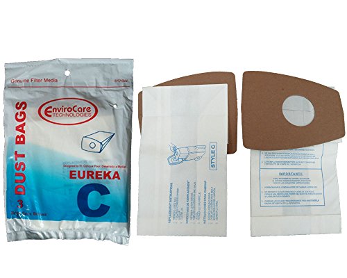 EnviroCare 3 Eureka C Allergy Mighty Mite Canister Commercial Vacuum Cleaner Bags
