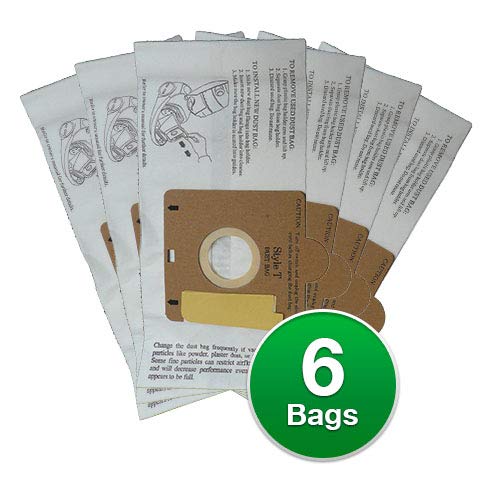 Eureka Canister Vacuum 970A, 970 Series Type T Bags 3 Bags/Pk Generic Part # 133 (6 Bags)