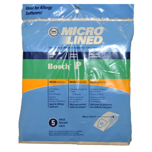 DVC Bosch Type P BO-14010 Micro Allergen Vacuum Cleaner Bags Made in USA [ 150 Bags ]