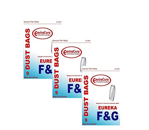 EnviroCare Eureka Style F&G #52320A Vacuum Cleaner Bag GE, Sanitaire, Kenmore, SSS/Triple S (3)