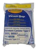 Kenmore Paper Bag Style C Micro Filtration 9 Pack By Envirocare Repl. #137-9