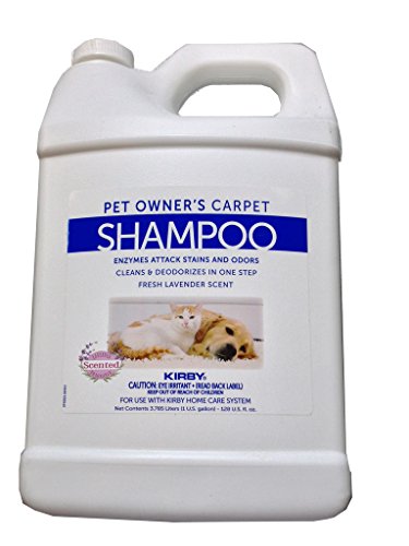 1 Gallon Genuine Kirby Pet Owners Shampoo. Use with all model Kirby Vacuum Cleaner Shampooer Systems.