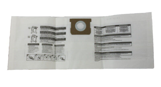 DVC Shop Vac Type E 5 6 8 Gallon 9066100 Vacuum Cleaner Bags Made in USA [ 3 Bags ]