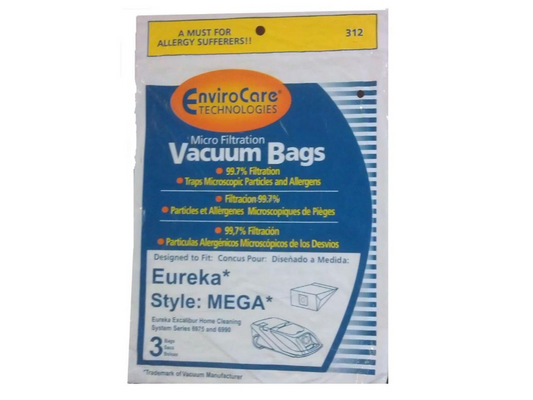 Replacement Vacuum Bag for Envirocare 312 / Style Mega (6-Pack) Replacement Vacuum Bag