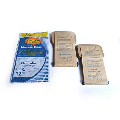 Electrolux Canister Style C, Envirocare Micro Filteration 12 paper Bags # 805