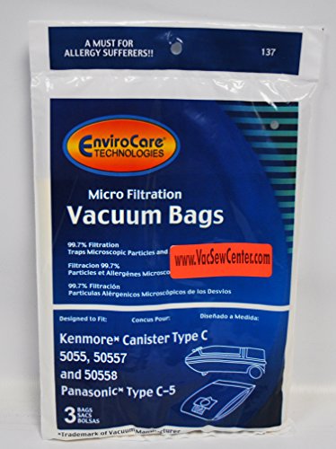Kenmore Canister Style 5055, 50557, 50558 Bags