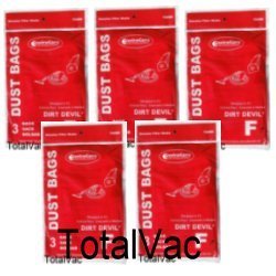 Dirt Devil Vacuum Cleaner Type F Bags - 15 Bags